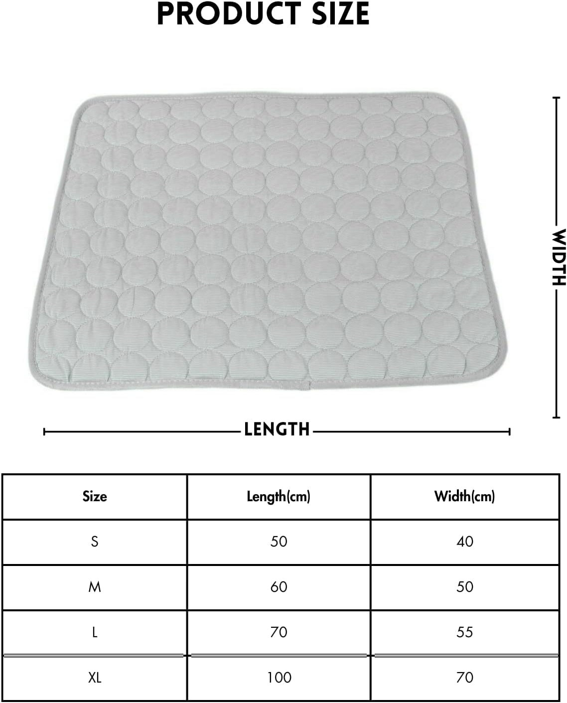 Pet Cooling Mat &ndash; Soft, Breathable Cooling Fabric, Temperature-Regulating Dog & Cat Cooling Pad, Washable, Non-Toxic, Ideal for Summer Heat Relief (S) image number 1