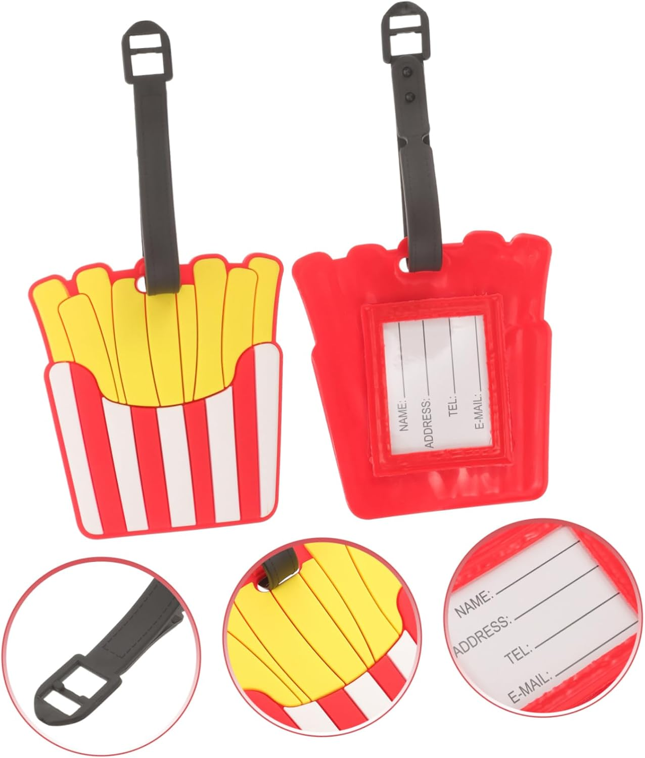 Yardenfun 2Pcs Cruise Luggage Tags Women Suitcase Tags Cartoon Design Portable Luggage Name Id Identifier image number 1