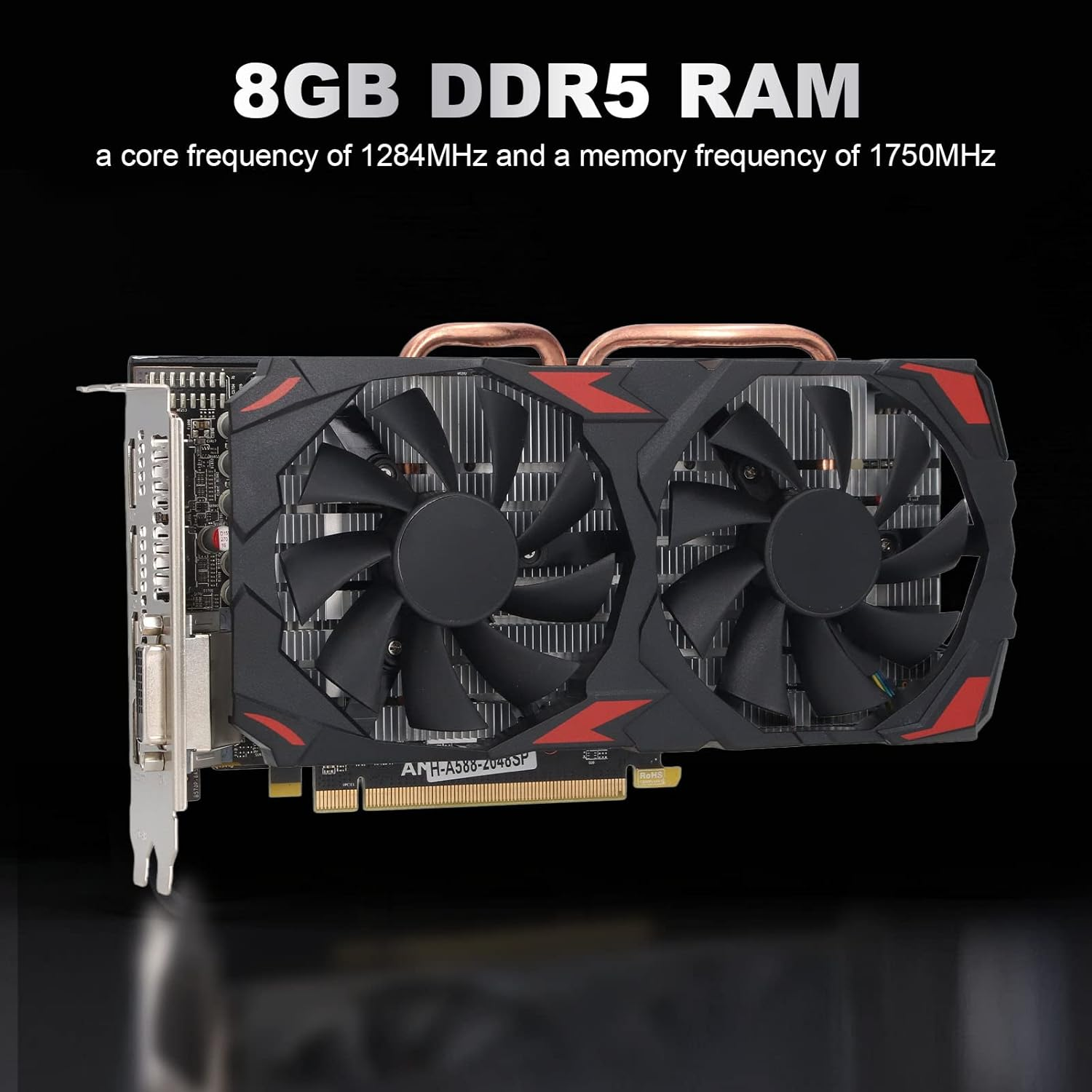 RX 580 8GB 256BIT Gaming Graphics Card with Dual Fans for Desktop Pcs, Plug and Play, Efficient and Quiet, Easy Installation, Stable and (580 8G D5) image number 3