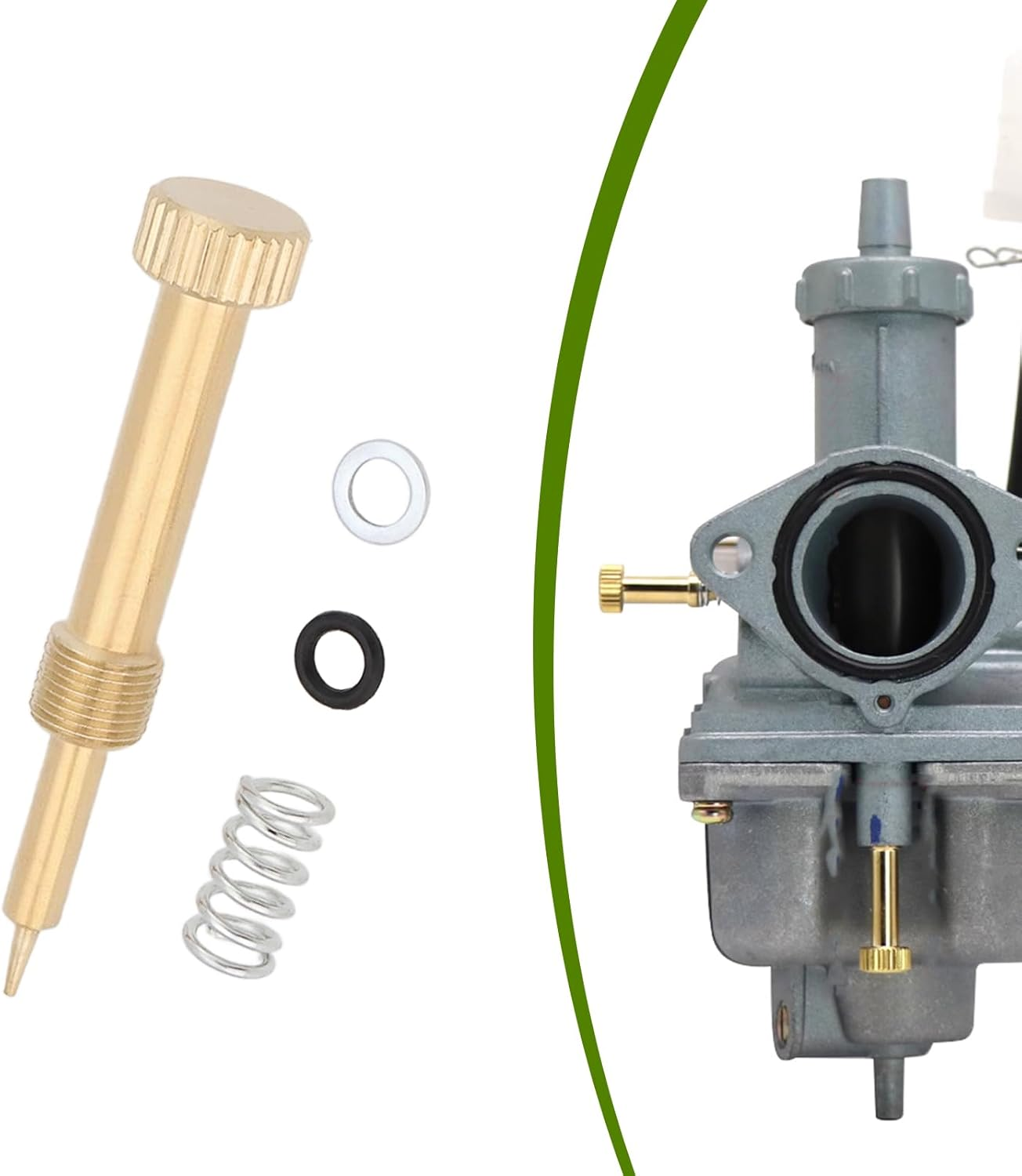 Emsea 2PCS Carburetor Air Fuel Mixture Screw Compatible with Mikuni VM22 Compatible with YBR 125 M6X0.5 Length 42Mm for Motorcycle Repair Workshops Racing or Competitions image number 5