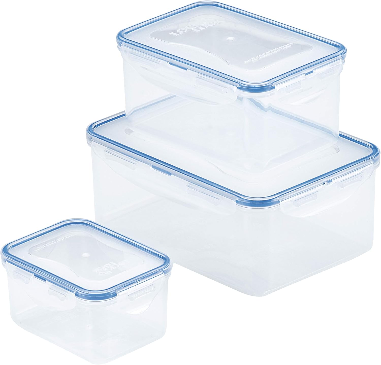 Lock & Lock Classic Rectangular Sleeve Storage Container Set (3 Pieces) image number 1