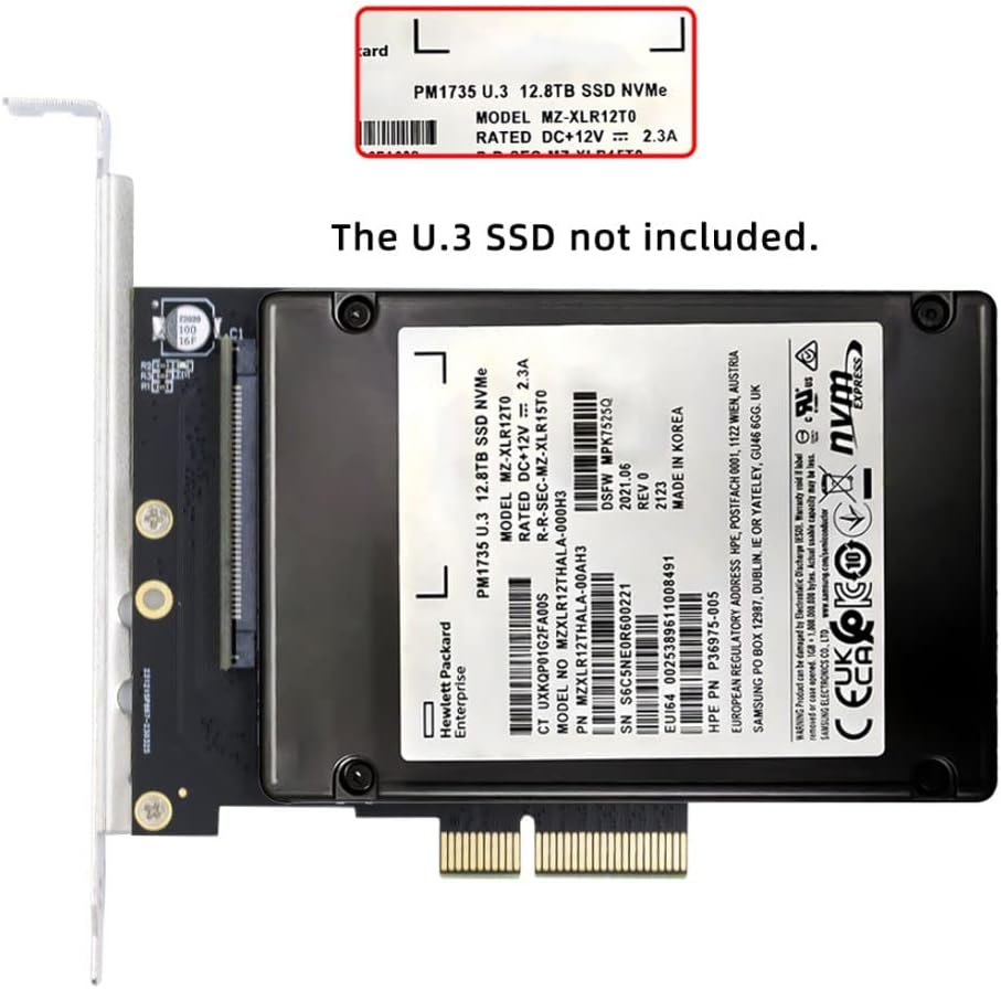 Chenyang U.3 SSD U3 Kit SFF-8639 to PCI-E 4.0 X4 Lane Host Adapter for Motherboard PM1735 Nvme Pcie SSD (CY-SA-083) image number 5