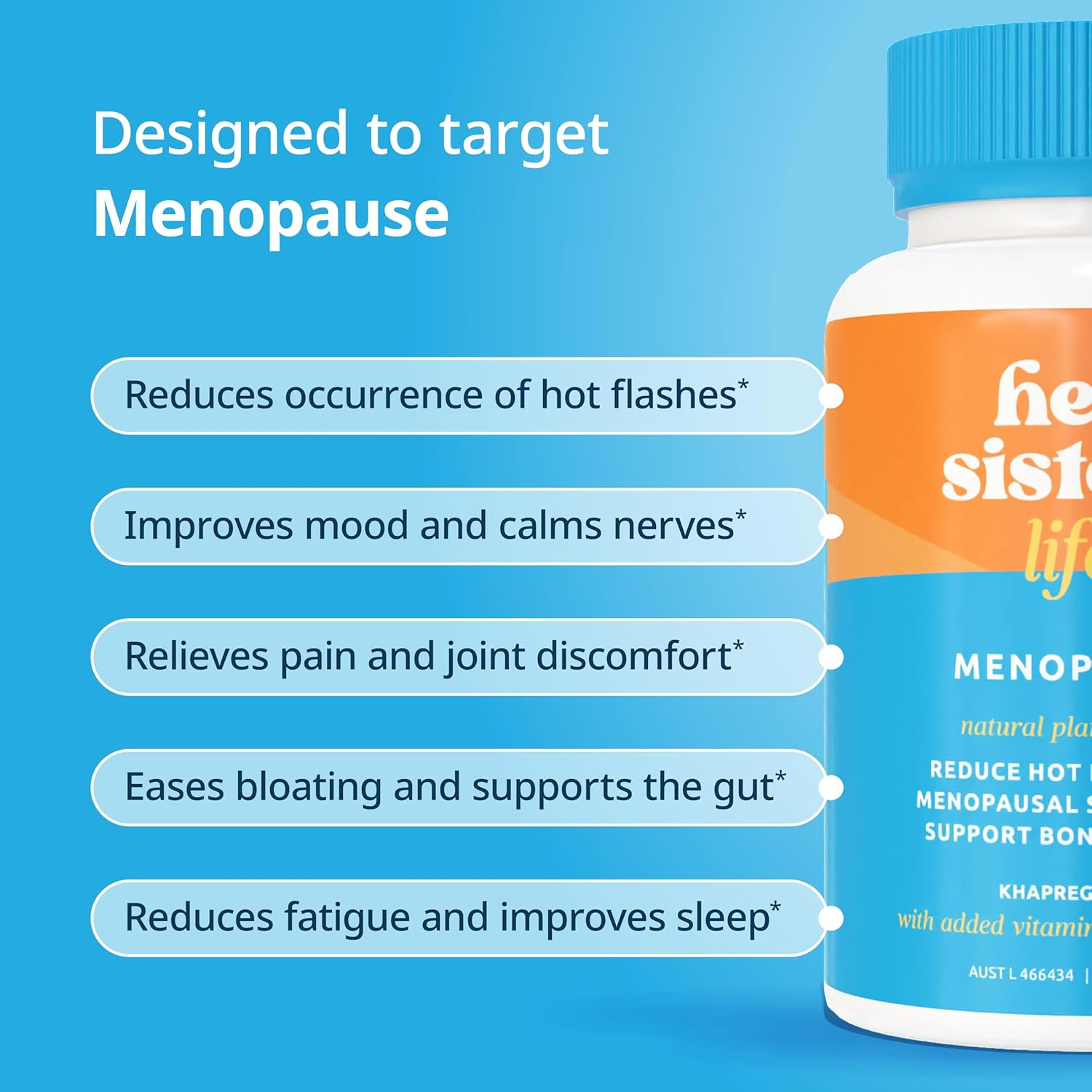 LIFE Medication MENOPAUSE BLISTER, Plant-Based Relief &ndash; Joint & Sleep Support, Mood Balance &ndash; Natural Relief for Hot Flushes & Bloating &ndash; 28 Tablets image number 6