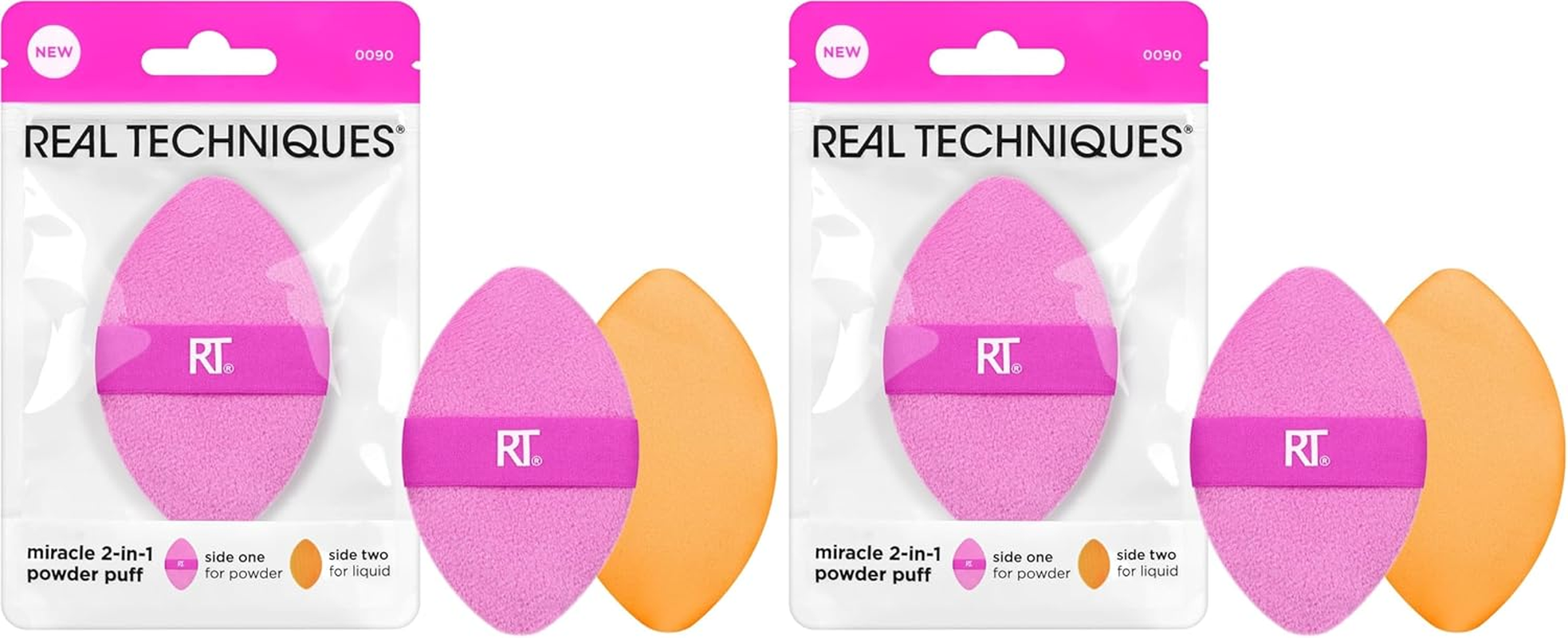 Real Techniques Real Techniques Miricle 2 in 1 Powder Puff (Pack of 2) image number 3
