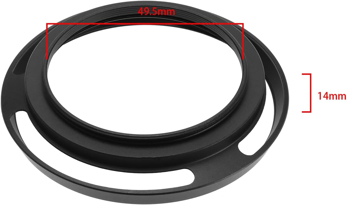 LT Easiyl 52Mm Lens Hood Compatible with FUJINON Xc15-45Mm F3.5-5.6 OIS PZ Lens Compatible with Fuji Fujifilm X-A5 X-T100 Clear Hole 49Mm, Black image number 3
