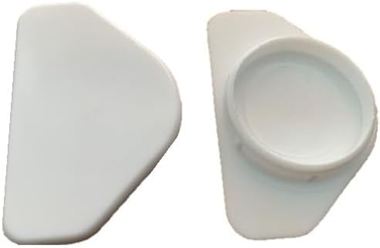 White Winged Hinge & Screw Hole Cover Caps - Kitchen Cabinets/Cupboard Doors (4 X White Winged Hinge Hole Caps)