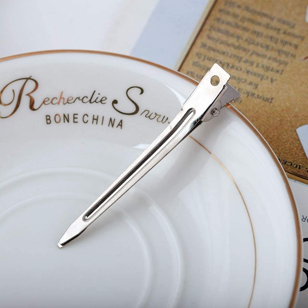 50 Pieces Duck Bill Clips, Betterjonny Metal Hair Clips 3.54 Inch Silver Sectioning Hair Clips Hairpins Alligator Hair Clips for Hair Styling Hair Coloring image number 4