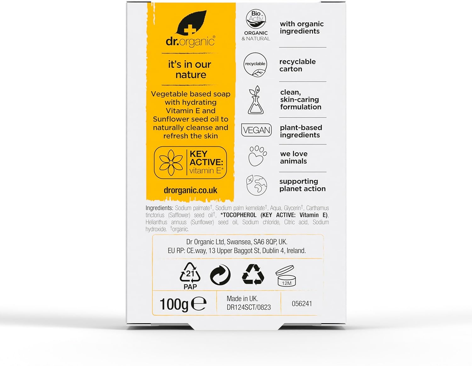 Dr Organic Vitamin E Soap 100 G image number 5