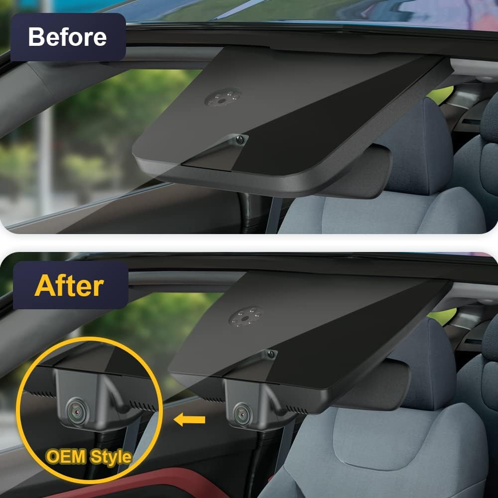 Fitcamx Dash Cam Front 2K+Rear 1080P Adapts for KIA EV6 GT Line Light Wind 2022 2023 2024 2025, OEM Factory Look, Dual HD Video, Loop Recording G-Sensor, Wifi & APP, Easy to Use, 64GB Card image number 5