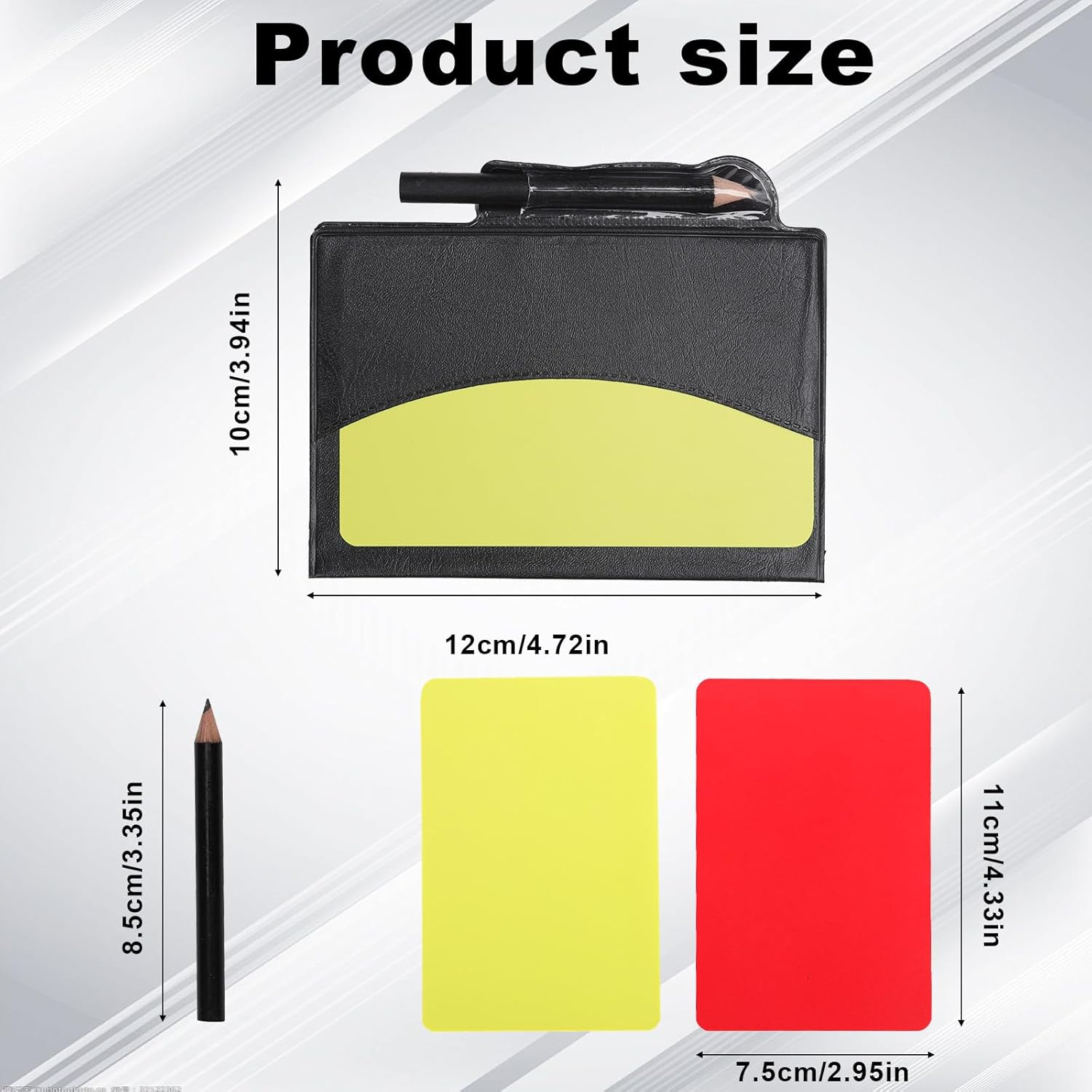 6 Referee Cards Set, 12Pcs Referee Penalty Cards with 6Pcs Card Holder Soccer Referee Red and Yellow Warning Card Referee Cards Referee Accessories for Volleyball Football Soccer Sports Game image number 3