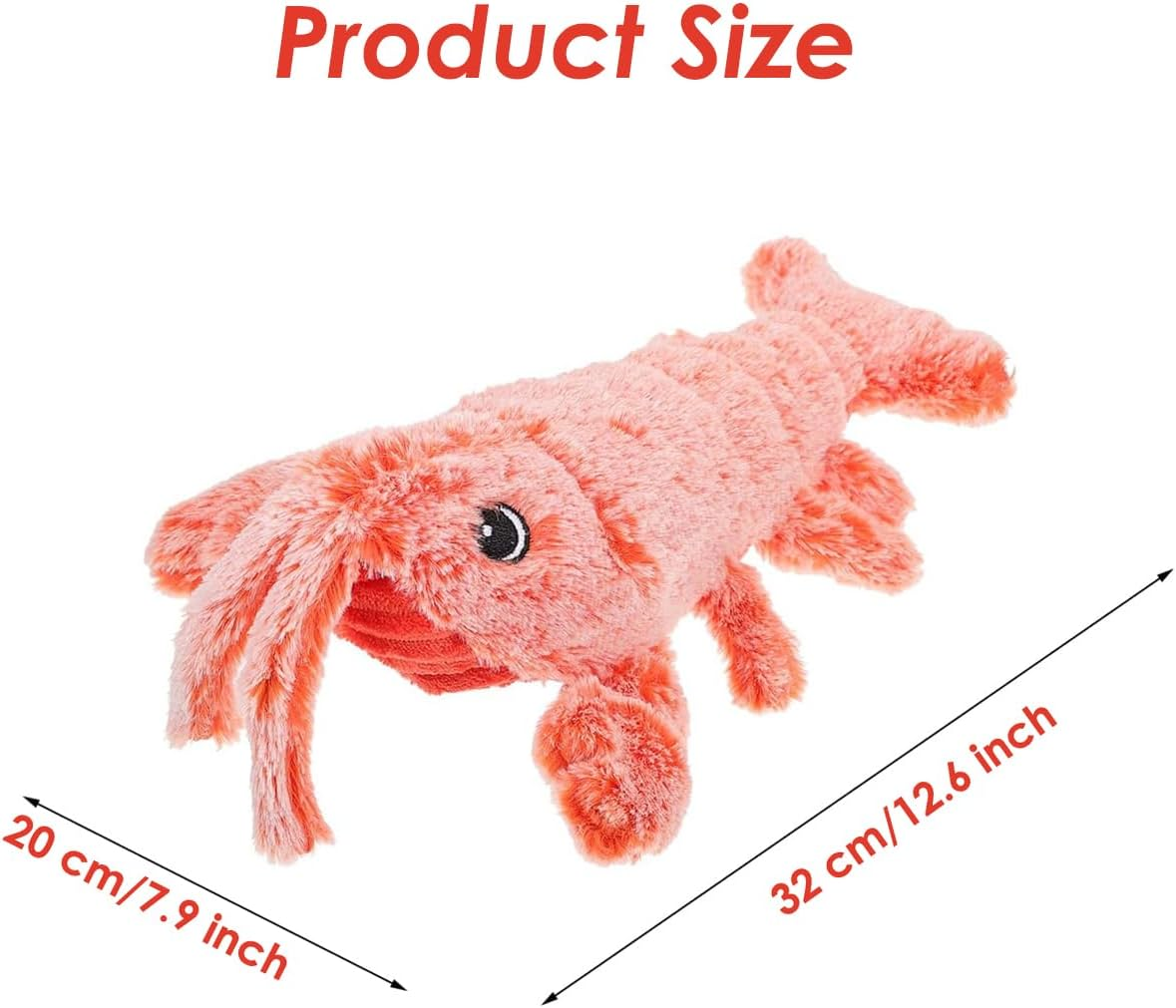 AUTOWT Flapping Lobster Toy for Cats, Soft Cat Chew Kicker Toy, USB Charge Motion Activated Moving Cat Toy, Washable Touch Activated Plush Interactive Cat Exercise Toys image number 4