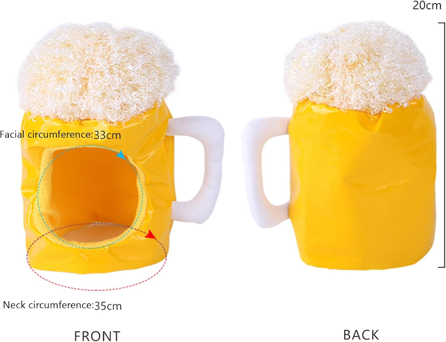 Pet Cute Hat, Beer Shaped Dog Hat for Small Puppy Party Costumes Festival Birthday image number 3