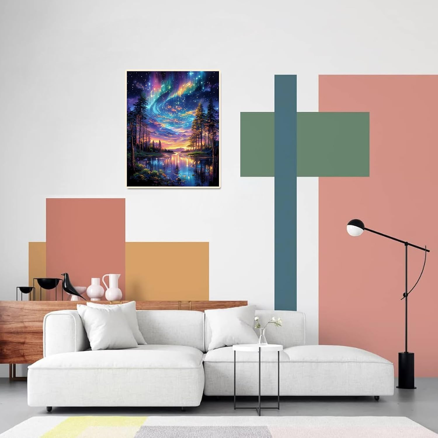 Starry Night Paint by Numbers Kit for Adults Beginners - 16X20 Inch DIY Tree Acrylic Painting on Canvas for Home Wall Decor Gift image number 1