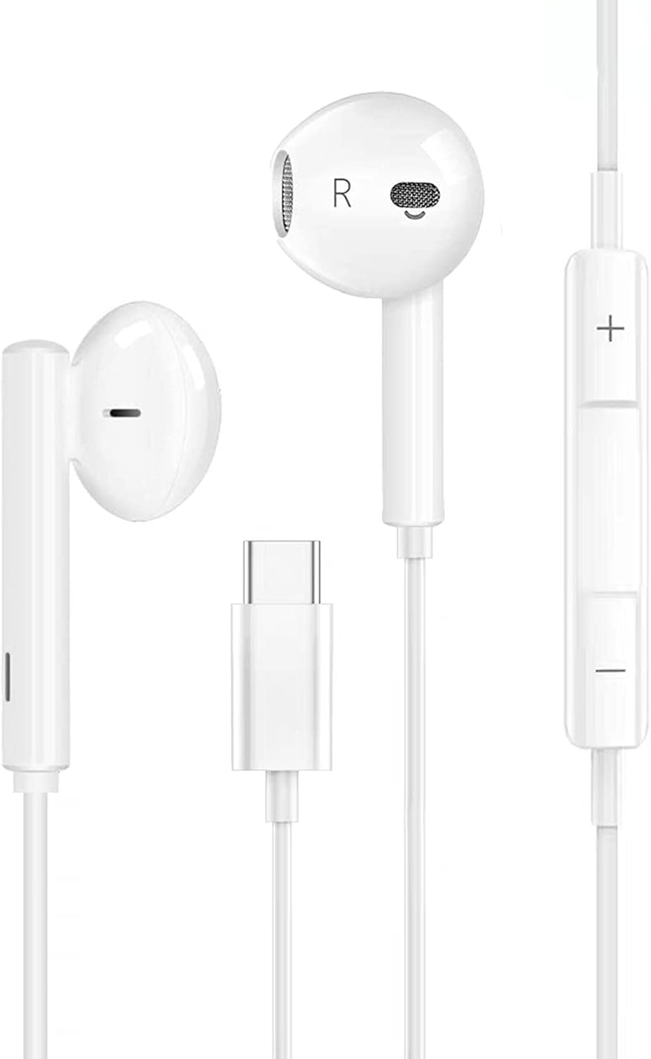 USB C Headphones, In-Ear Type C Earphones, Wired Stereo Earphone with Mic and Volume Control for Huawei P50/P40/P30/Mate 40/Mate 30,Google Pixel 2/3/4/5/Xl,Oneplus, Xia0Mi, Samsung and More image number 4