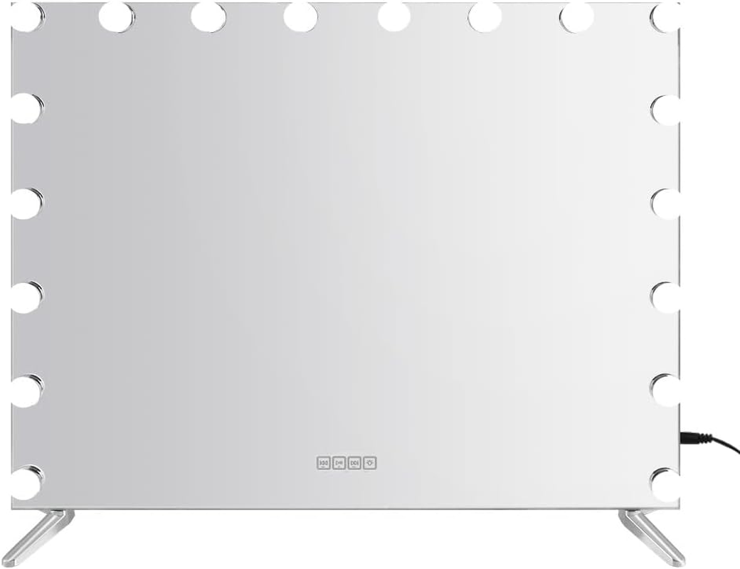 Embellir Hollywood Makeup Mirror, Vanity Mirrors Beauty Cosmetic Dressing Bathroom Decor, 18 LED Bulbs with 5X Magnification Bluetooth Speaker Frameless Dimable Lights Tabletop image number 3