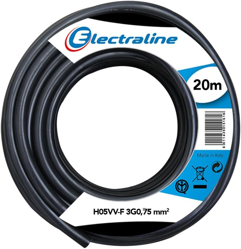 Cable H05VV-F, 3G0.75 Mm, 20 M