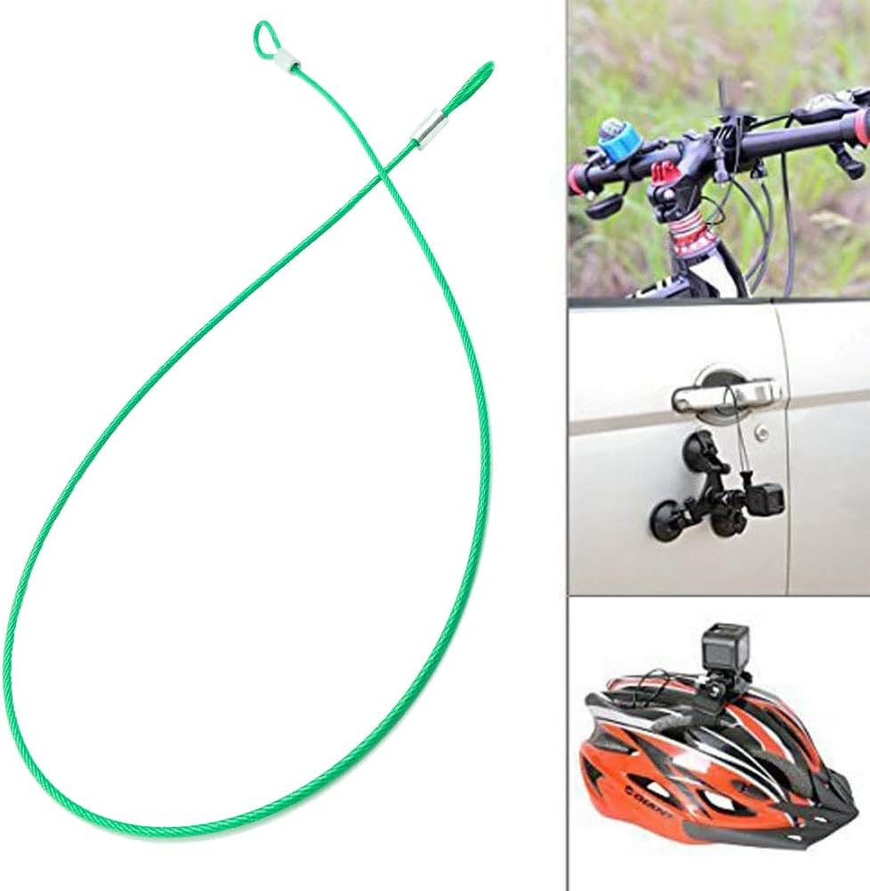 CKANDAY 10 Pack 20 Inch(50Cm) Stainless Steel Tethers with 4 Pcs Spring Snap Hook Clips, Steel Wire Cable with Loops Vinyl Cover Coated Short Rope Lanyard Lock Tether Chains, Black - 15Pcs-20Cm-Black image number 7