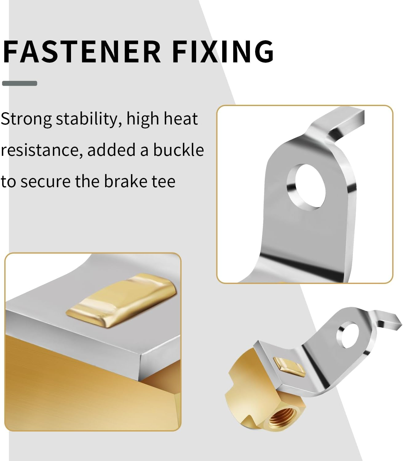 3-Way Brake Line Tee with Mounting Bracket,Brass Brake Line Fittings 3/16" for 3/8"-24 Threads Maintaining Brake System,Universial Brake Line Fittings for Fuel Line,Liquid Line image number 3