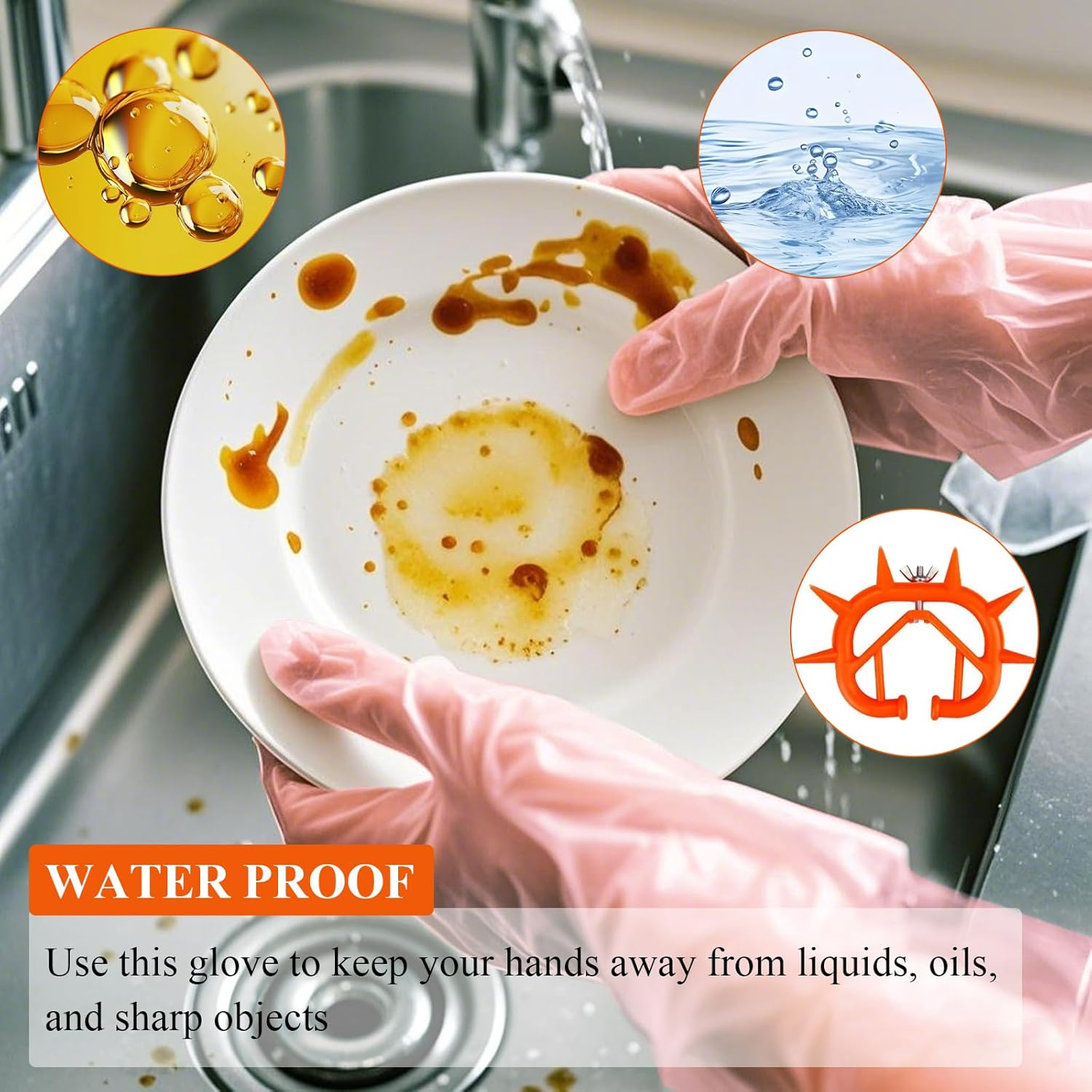 Disposable Rear Livestock Gloves Long, Clear Plastic Glove, Cleaning Protection plus Long Glove, Home Kitchen Factory Farm Work, Animal Inspection Long Arm Gloves (50 Sets ） image number 4