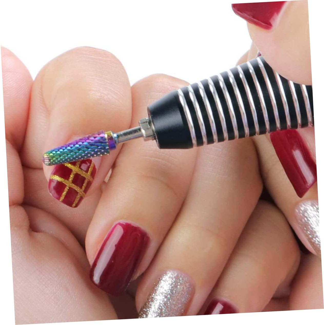 DEARMAMY Multi-Function Nail Drill Tungsten Steel Grinding Heads Manicure Grinding Tools Easy Install image number 4