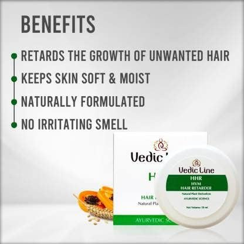 Vedicline HHR Hair Retarder Cream with Wheat Germ Oil and Papain Powder for Hair Free Skin, 50Ml (Pack of 2) 100Ml image number 2