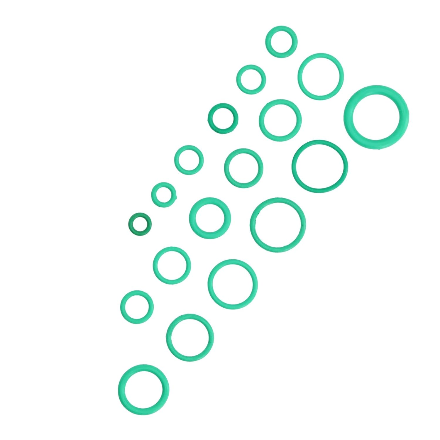 270Pcs Green O-Ring Kit, Rubber Sealing Rings Assortment Set for Automotive, Plumbing & Machinery, Seal Washers for Water/Gas/Air Connections image number 3