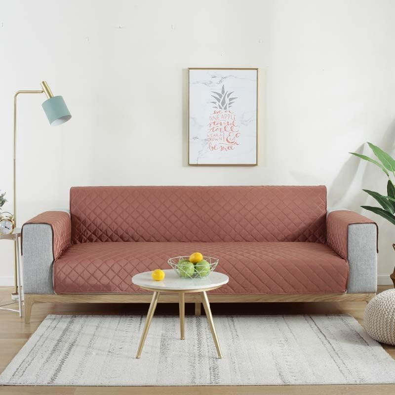 Waterproof Pet Sofa Cover (Maroon, 2 Seater) - Diamond-Quilted, Anti-Slip Base, Antifouling, Well-Stitched Edges - Ideal Pet Covers for Sofas and Lounge Protection image number 3