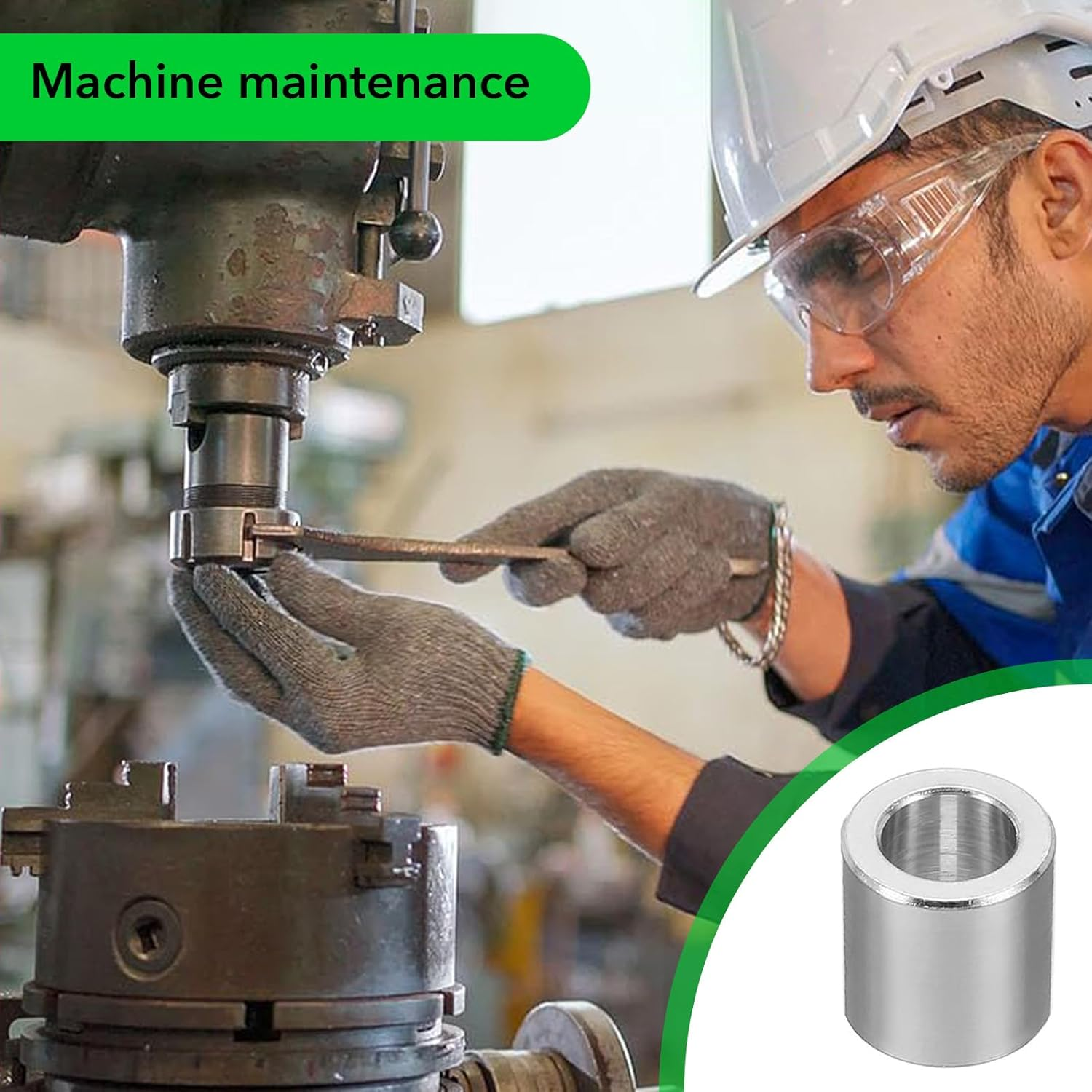 MAEZOE 10-Pack M6 Stainless Steel Spacers, Metal Spacer 6.2Mm ID X 10Mm OD X 10Mm L Spacer Screw Standoff round for 1/4" or M6 Screw Bolts