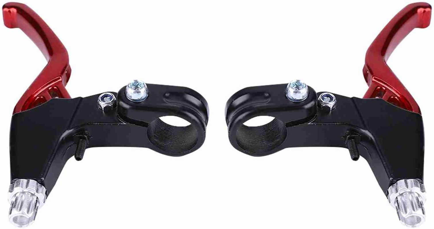 1 Pair Aluminium Alloy Bicycle Brake Levers Mountain Bike Brake Handles with 4 Colors for MTB Folding Bike Cycling Accessories