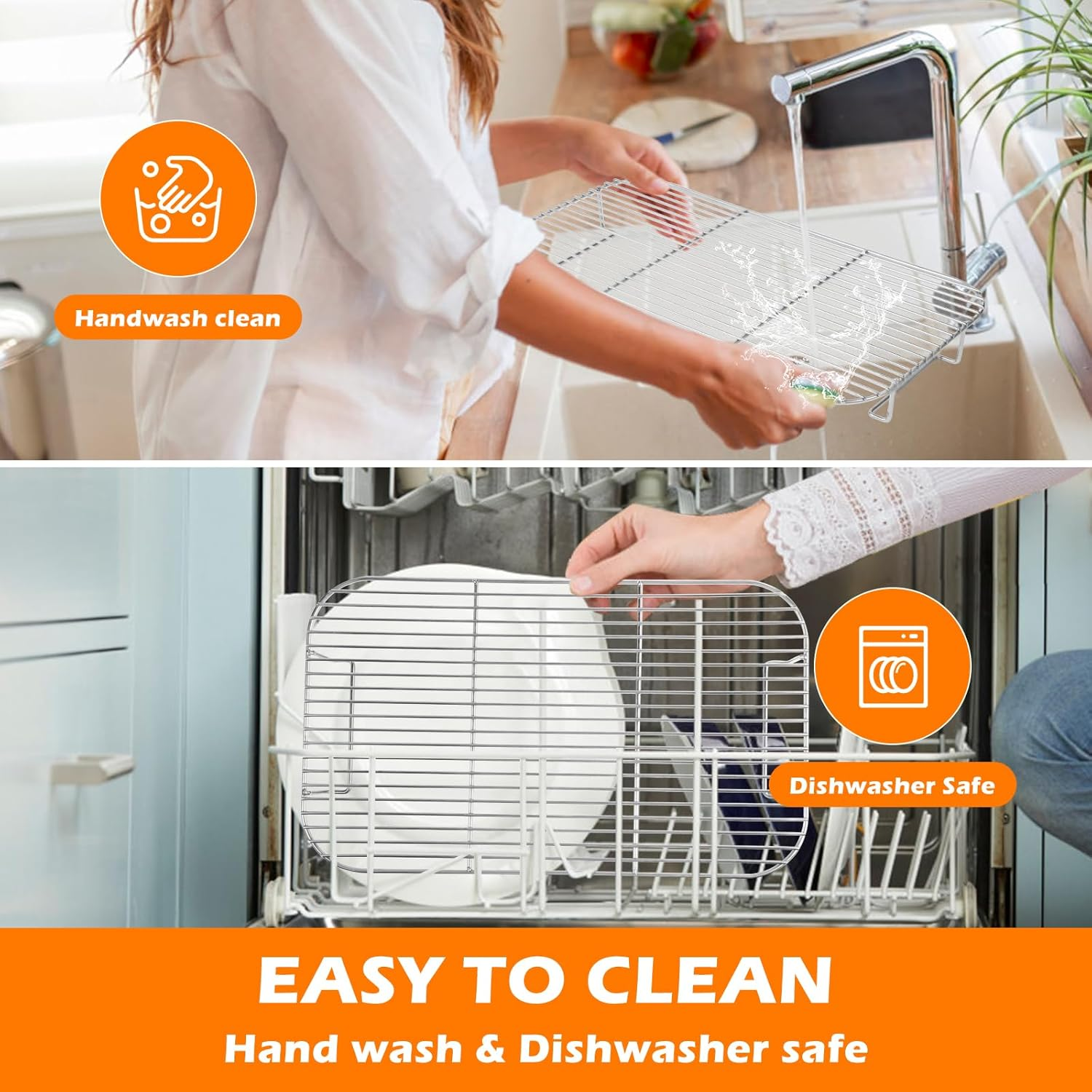 2Pcs Stainless Steel Rack Set for Ninja XSKRSTRKXL Woodfire OG800 and OG900 Series, Grill Rack Accessories for Ninja OG850 OG951 Woodfire Pro XL Outdoor Grill & Smoker image number 4