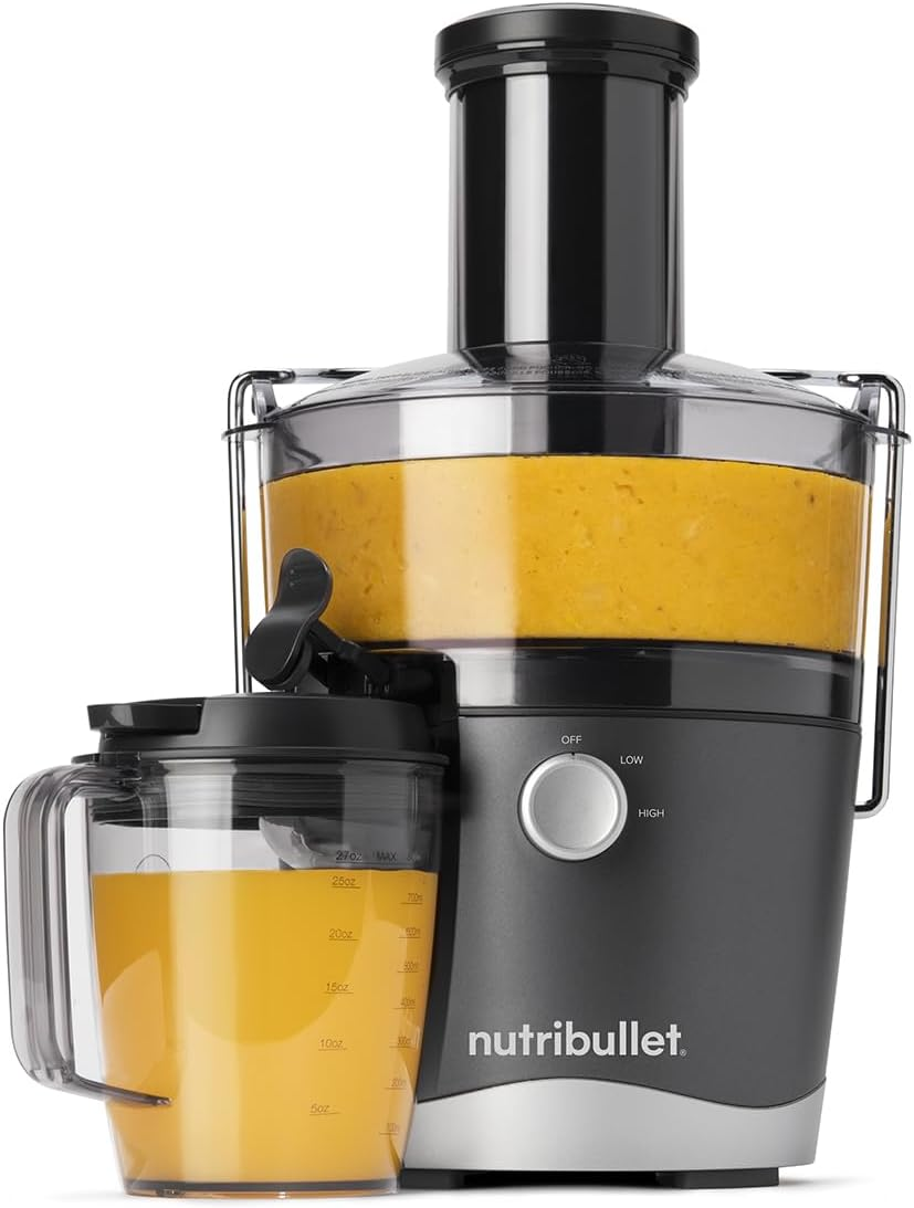 Nutribullet 800W Centrifugal Juicer - 8 Piece Set - 1.5L Pulp Basin & 800Ml Juicer Pitcher - Two Speeds, Wide 3" Chute, No-Drip Spout & Dishwasher Safe - Juice Tough Fruits and Vegetables with Ease image number 3