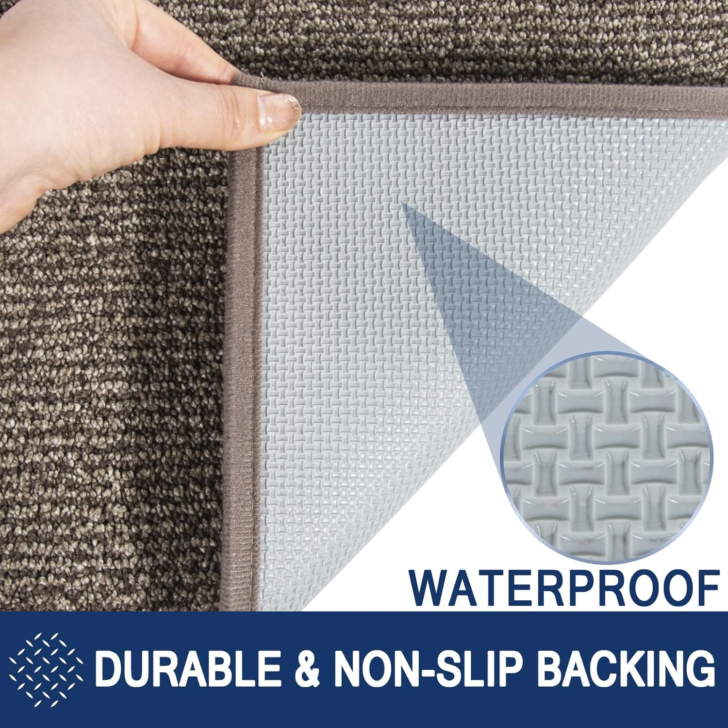 FCSDETAIL Dirt Trapper Indoor Door Mat 80 X 120 Cm, Machine Washable Entrance Rug, Dog Doormat, Non-Slip inside Floor Mat for Entryway, Muddy Shoes & Paws image number 6