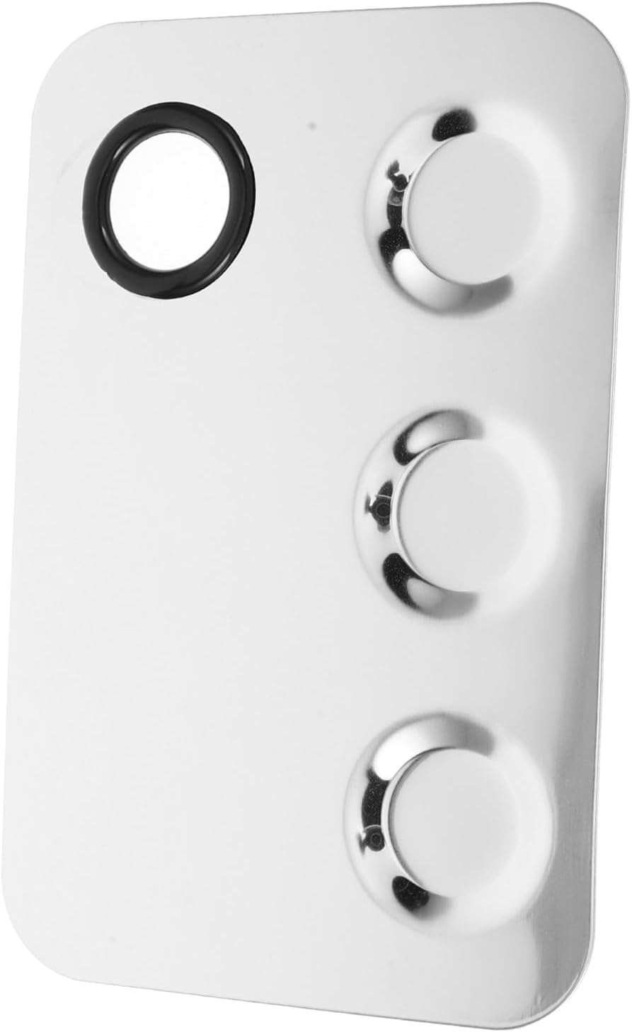 HEATSHAKING Stainless Steel Makeup Mixing Palette Small Liquid Makeup Plate for Foundation Concealer Lipstick Blending Tray Professional Cosmetic Tool for Artists and Nail Technicians image number 4