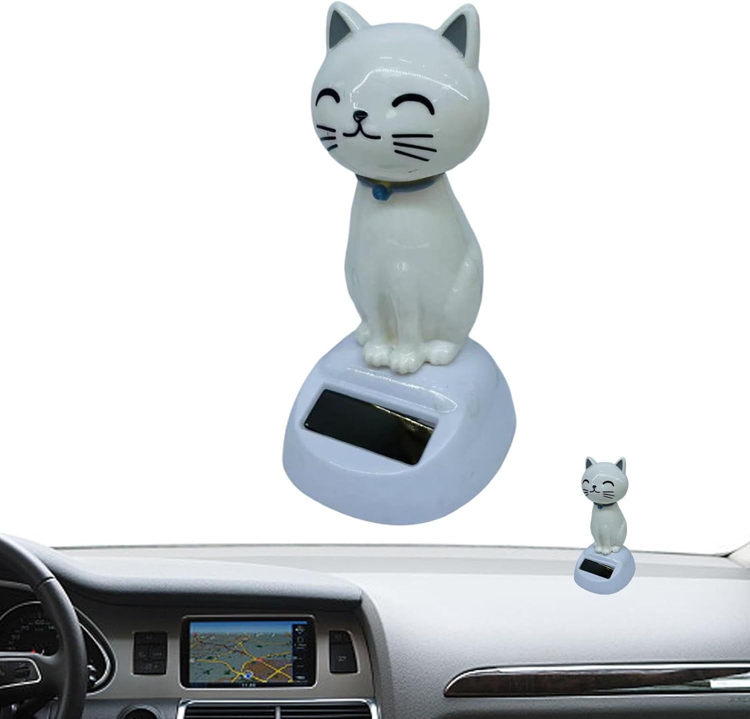 Solar Powered Bobblehead Cat | Solar Powered Car Dashboard Interior Decoration,Dancer Figurines Shaking Ornament, Car Interior Doll Ornament, Dancing Toys Ornaments
