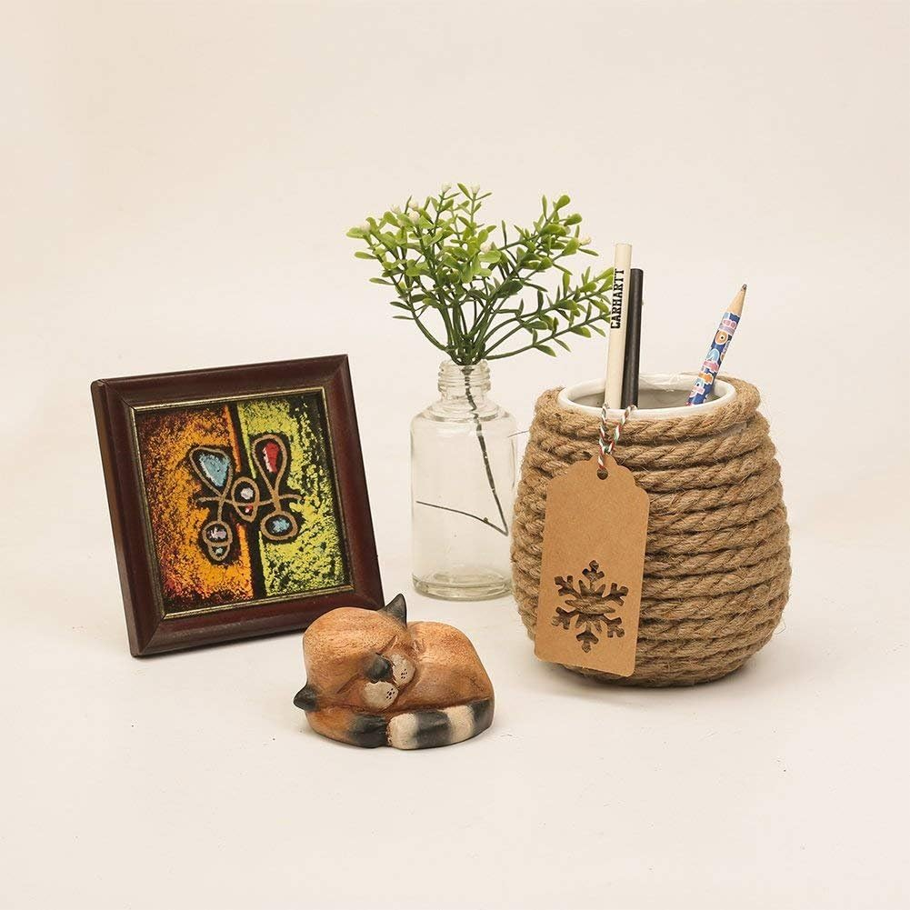 Tenn Well 50 Feet 10MM Natural Jute Rope, Heavy Duty Jute Twine for Gardening, Bundling, Decorating, DIY Crafts image number 5