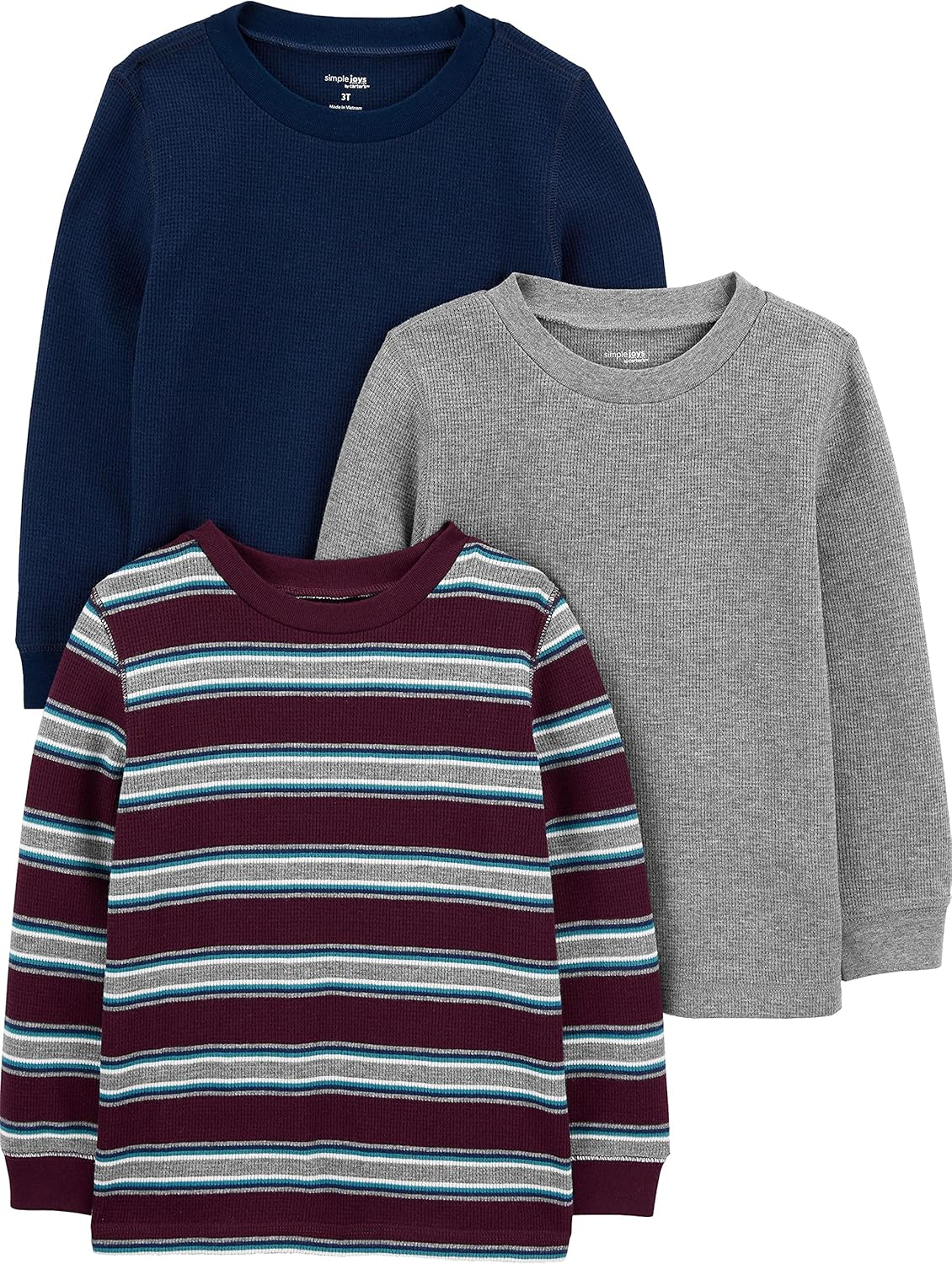 Simple Joys by Carter'S Boys' 3-Pack Thermal Long Sleeve Shirts image number 5