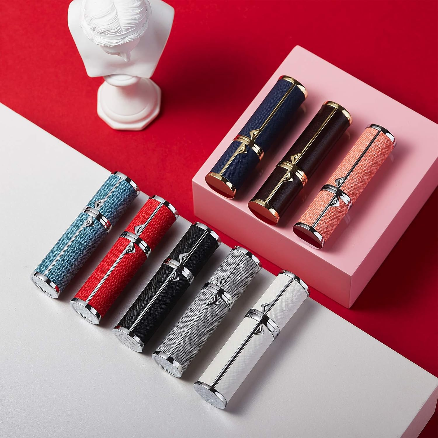 Asanana Perfume Atomiser Refillable, Filling Technology without Funnel Empty Perfume Atomiser Spray Bottle for Travel Handbag on the Go