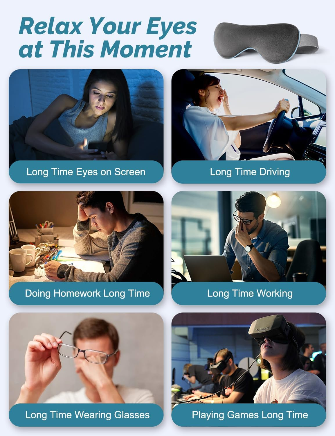 Eye Mask for Dry Eyes - Steam Warm Compress for Eyes - Remove Styes, Chalazion Therapy Warming and Heating Pad Hot Compress - Moist Heat Mask for Blepharitis & MGD (Flaxseed). image number 4