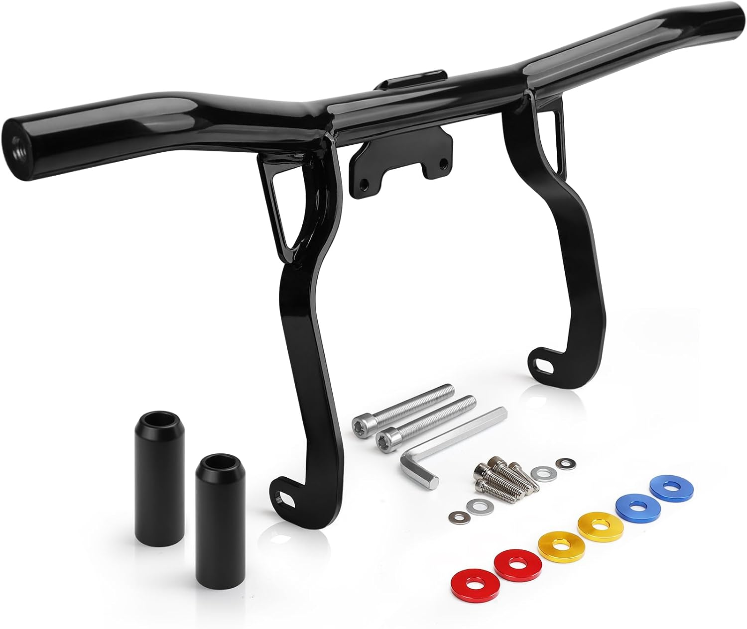 Motorcycle Engine Guard Crash Bar Compatible with Harley Davidson Touring Street Glide Road Glide Road King Electra Glide Ultra Limited Flat Out Bar Black 2014-Up image number 4