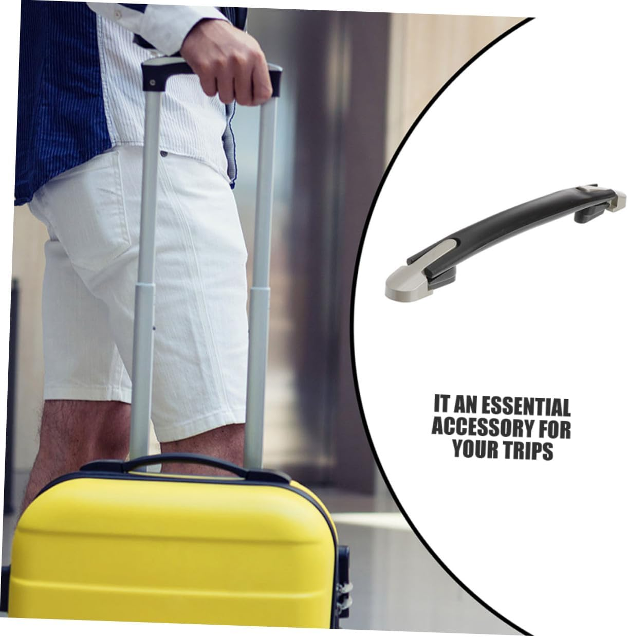 Holibanna 2Pcs Replacement Luggage Handles with Combination Lock Ergonomic Plastic Pull Grip for Suitcase Travel Bags Easy to Install Secure Carry Handles for Travel Gear image number 2