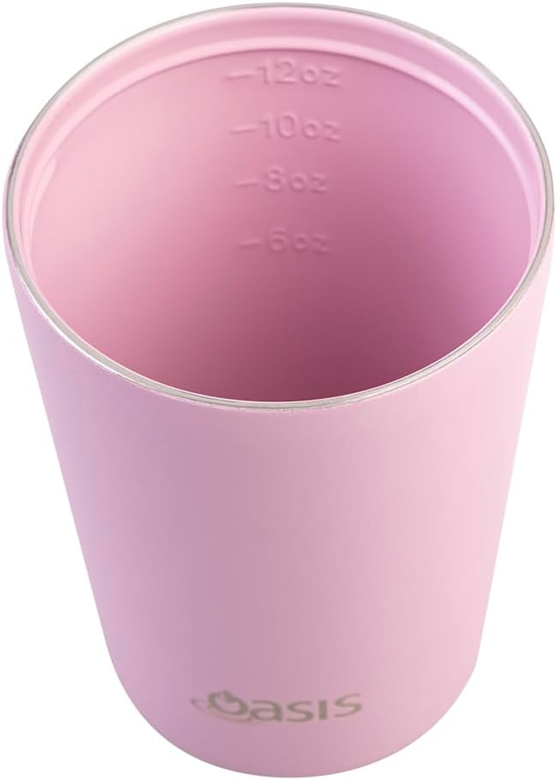 Oasis Ceramic Lined Stainless Steel Double Wall Insulated Coffee Cup 360Ml - Blush image number 2