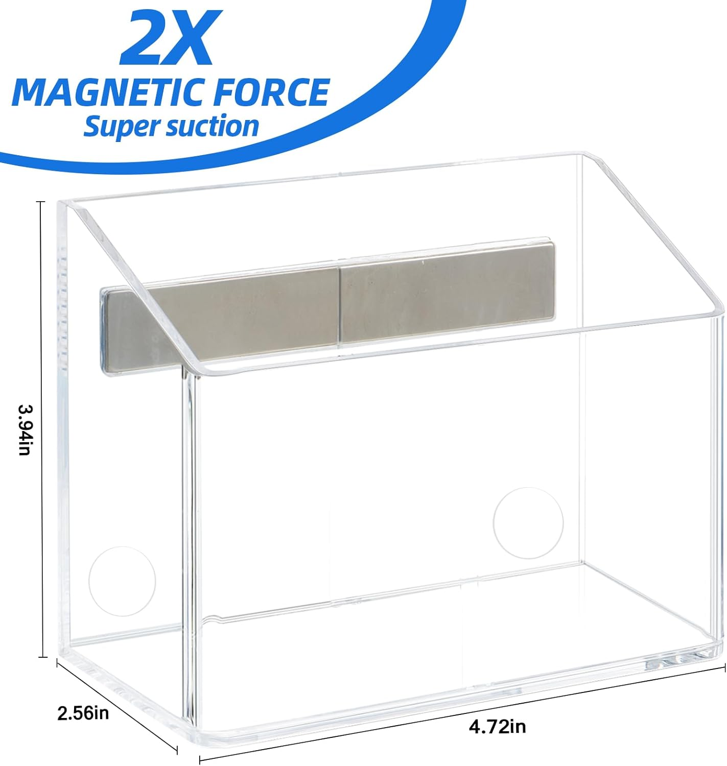 Simetufy Magnetic Glass Whiteboard Accessory Holder for Markers, Pens, Pencils - Fridge, Lockers, Whiteboards - Transparent, 1 Pack image number 6
