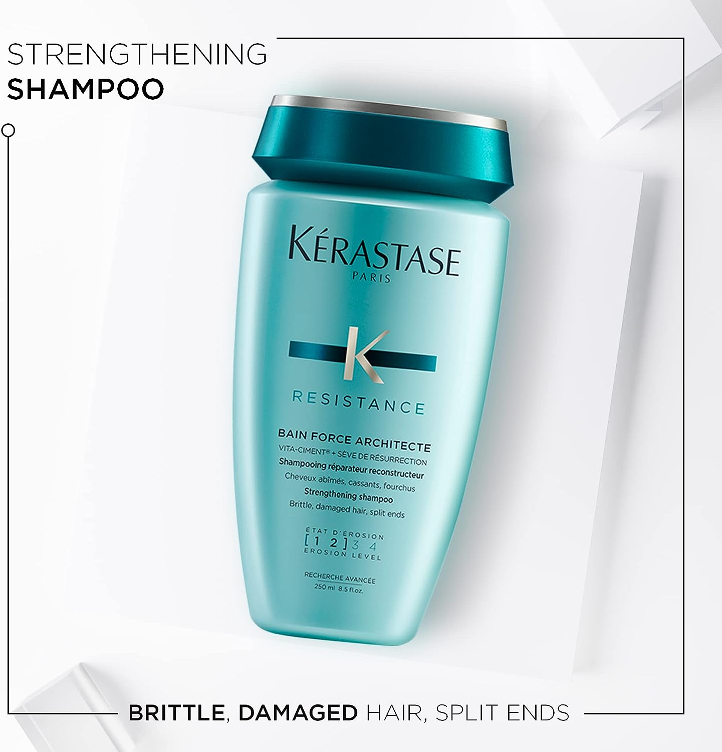 Kerastase Resistance Bain Force Architecte Shampoo for Unisex - 8.5 Oz, 255 Ml image number 6