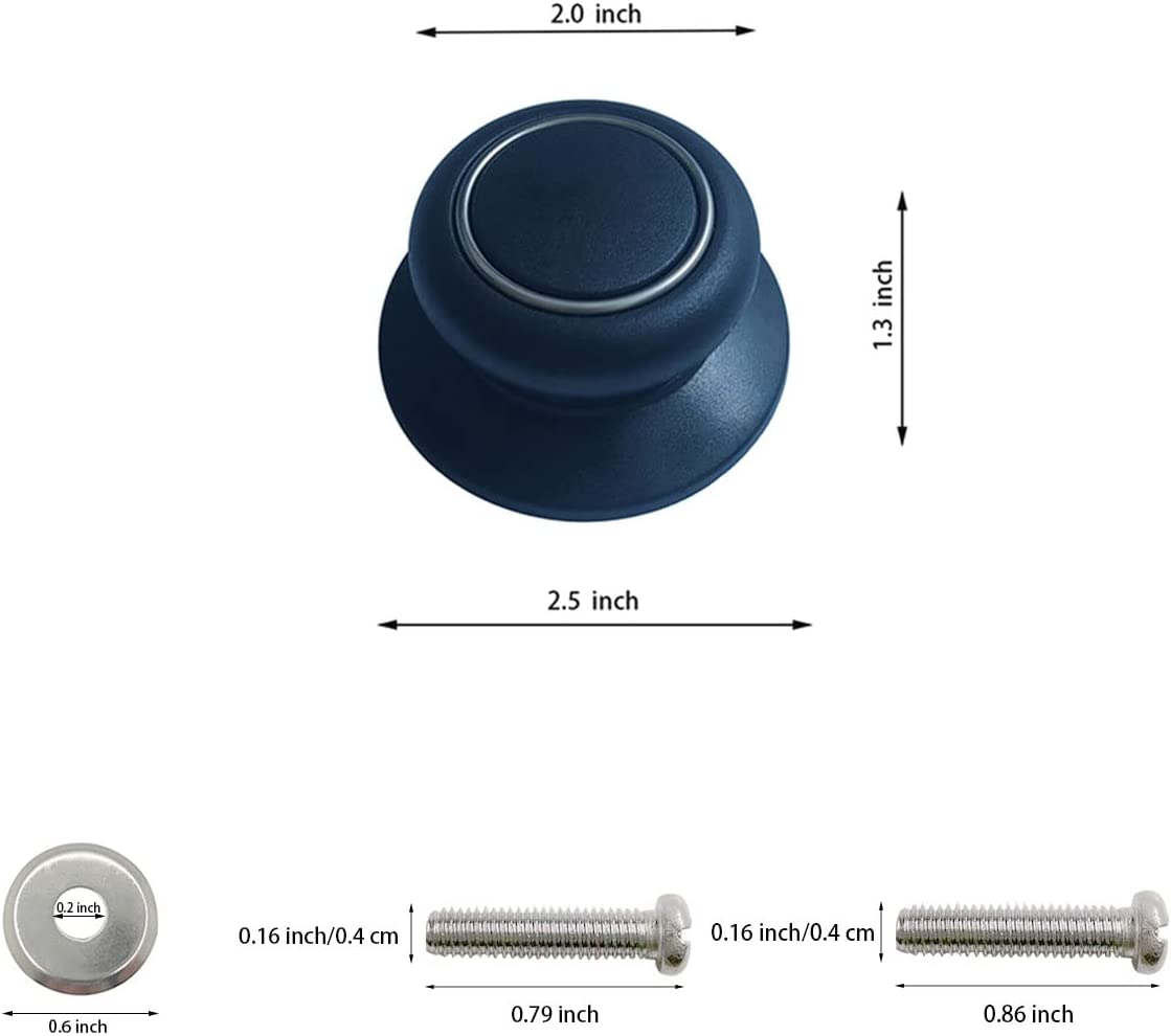1 Pack Pot Lid Replacement Top Knob - Heat Resistant, Black - 4 Pack image number 2