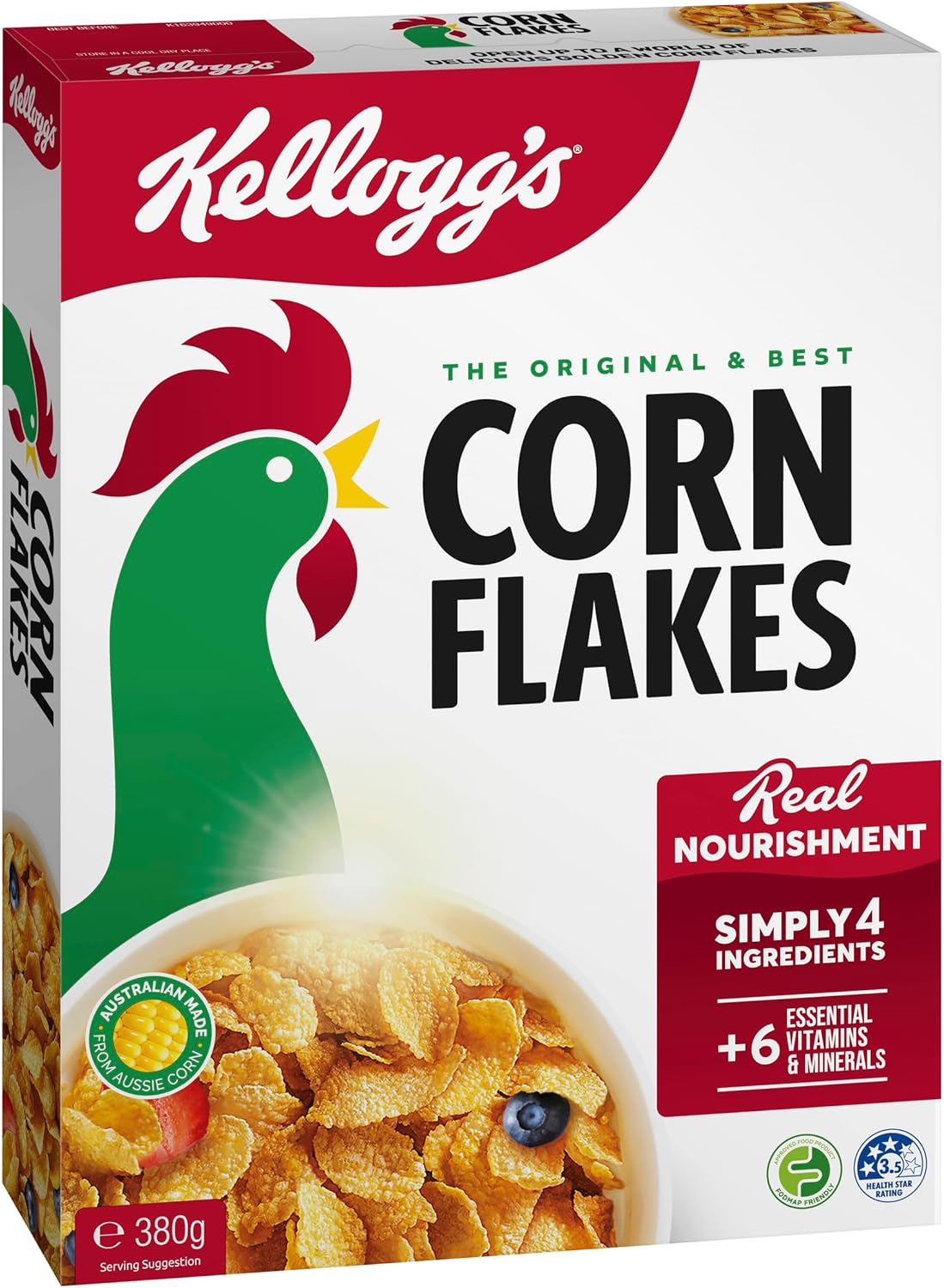 Kellogg'S Corn Flakes Original Breakfast Cereal, 380G image number 4