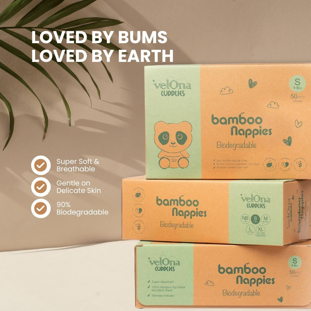 Biodegradable Bamboo Nappies by Velona Cuddlies: Eco-Friendly & Gentle image number 3