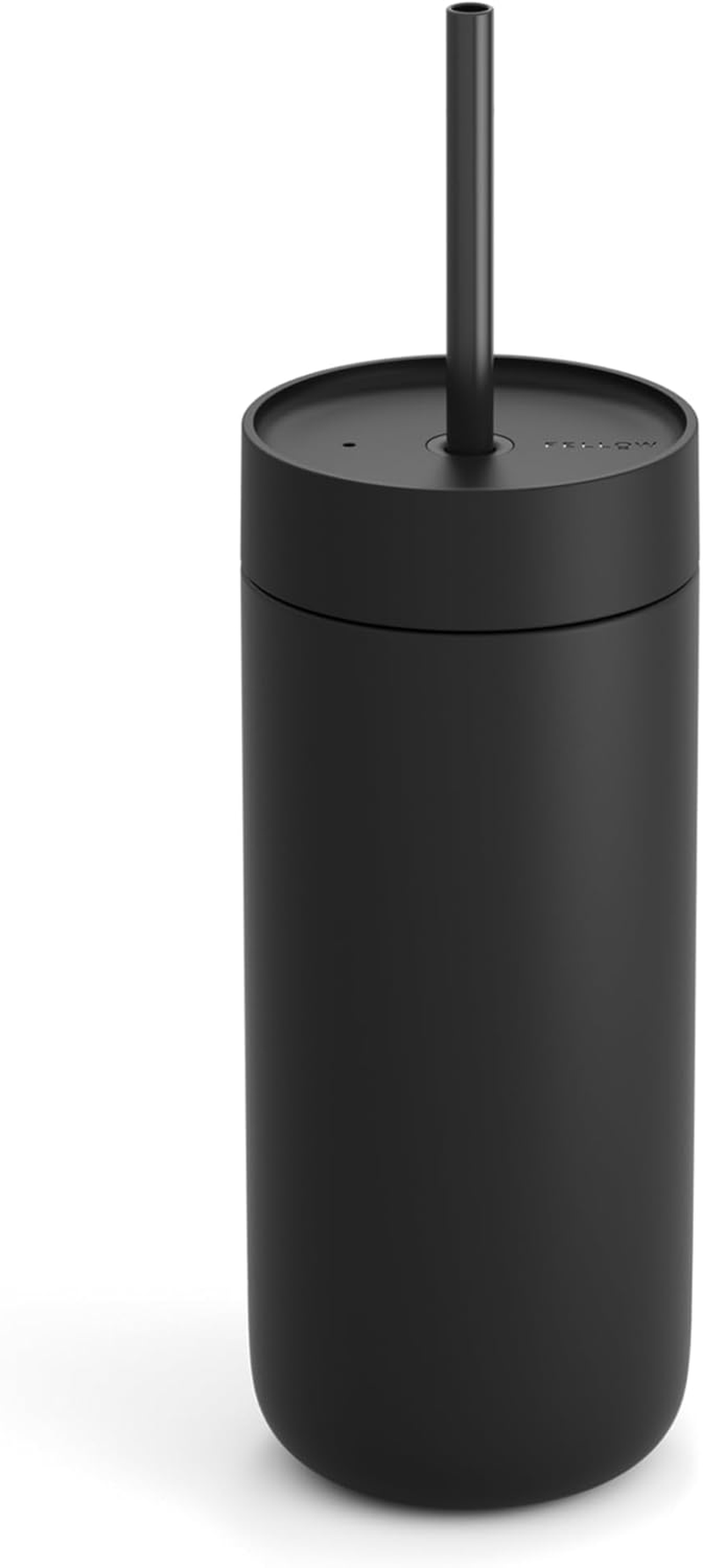 Fellow 20 Oz Carter Cold Water Bottle for Water, Iced Tea, Coffee, Smoothies, Iced Coffee & More - Stainless Steel Vacuum-Insulated Iced Coffee Tumbler with Spill Resistant Lid and Straw - Smoke Green