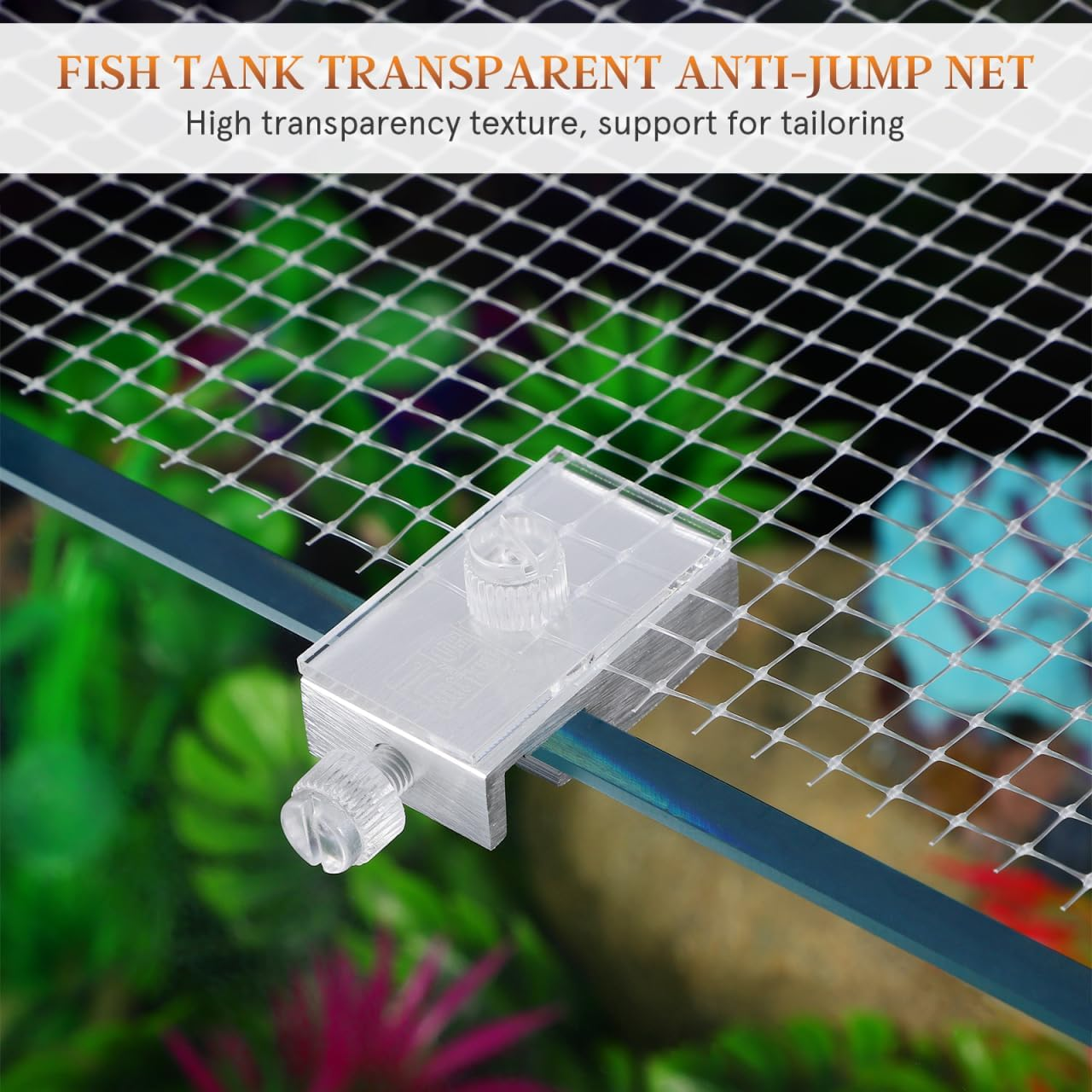 Garneck 1 Set Aquarium Mesh Lid for 75 Gallon Fish Tank - Adjustable Screen Cover for Glass Fish Bowl and Terrarium - Durable Plastic Aquarium Lid for Preventing Fish Jumping And image number 4
