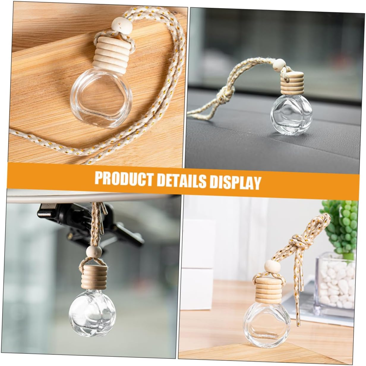 30Pcs Hanging Perfume Bottles Car Aromatherapy Diffuser Car Fragrance Diffuser image number 4
