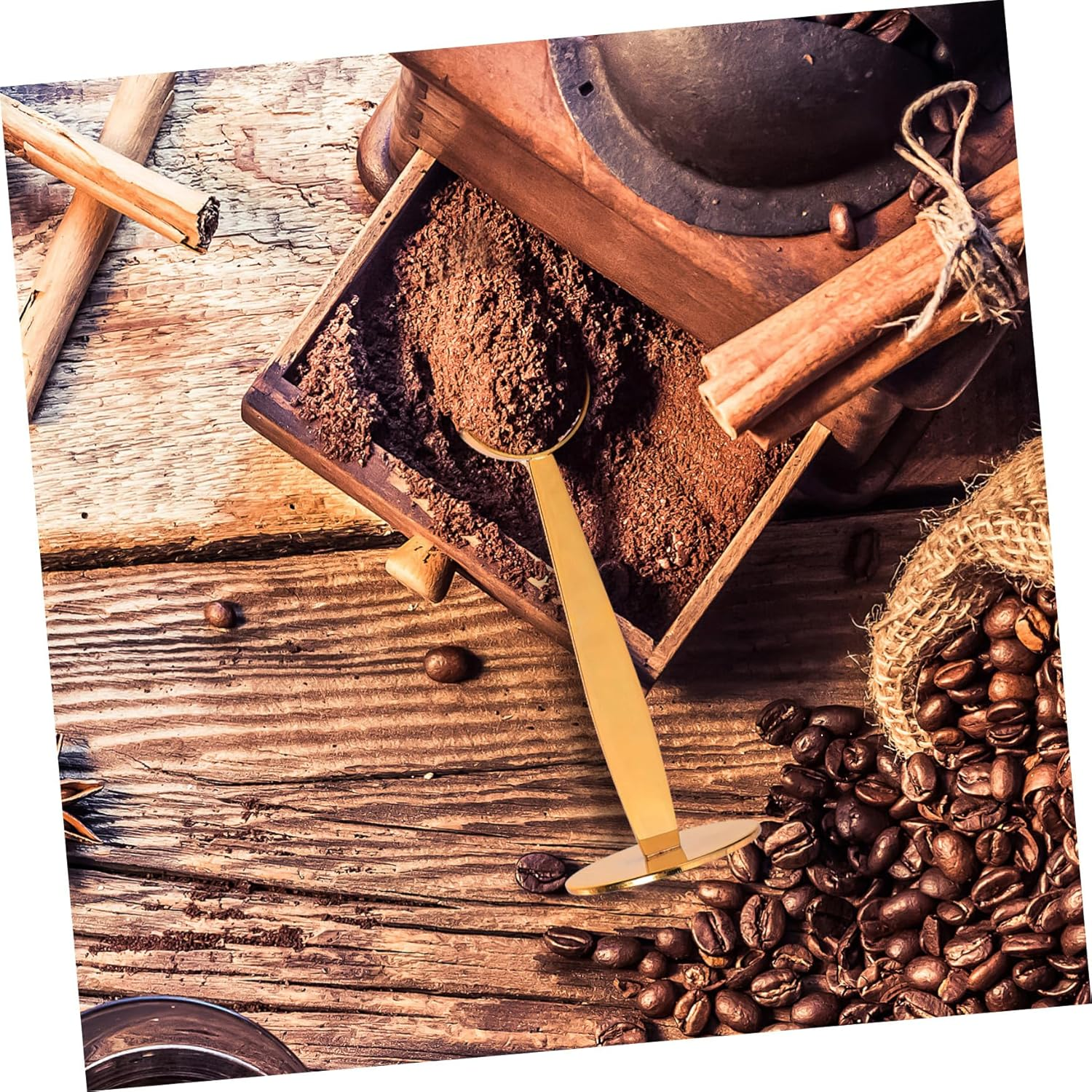 TOYANDONA Espresso Coffee Measuring Spoon Stainless Steel Dual-Headed Powder Scoop Pressed Bottom for Coffee Beans Milk Powder Loose Tea Home Measuring Tool image number 6